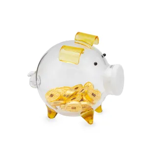 【金瑞利】77購物節 9999純金 古錢豬豬許願瓶豬瓶 款式隨機出貨(0.24錢±3厘)