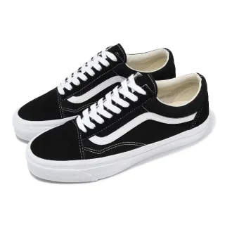 【VANS】休閒鞋 Old Skool 36 男鞋 女鞋 黑 白 麂皮 經典 低筒 板鞋 情侶鞋(VN000CQDBA2)