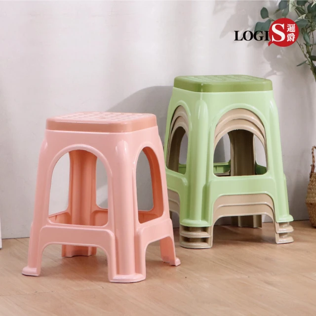 LOGIS 十入 波普疊疊椅(板凳 凳子 椅子 塑膠椅 矮凳