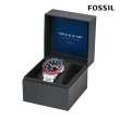 【FOSSIL 官方旗艦館】Fossil Blue 撞色搶眼潛水指針手錶 銀色不鏽鋼鍊帶 42MM LE1156