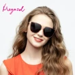 【MEGASOL】UV400防眩偏光太陽眼鏡時尚女仕大框矩方框墨鏡(貓眼大框晶鑽花朵鏡架1966-4色選)