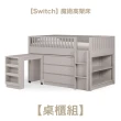 【LEVANA】Switch魔術高架床+MIT天絲護脊獨立筒床墊＋六合一保潔床包(兒童床/成長床/多功能床)