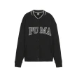 【PUMA】外套 Squad 女款 黑 米白 膠印LOGO 棒球外套 寬鬆 王淨 著用款(677902-01)