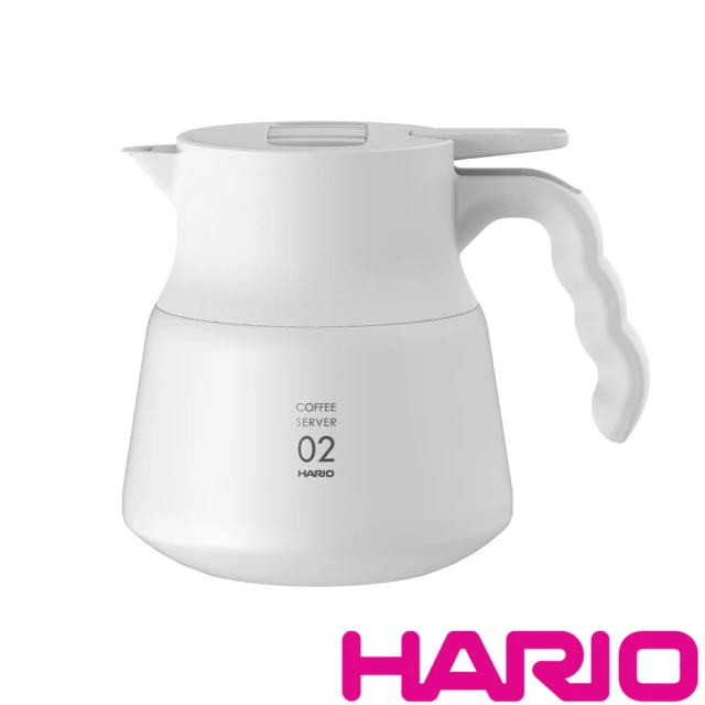 HARIO V60不鏽鋼保溫咖啡壺白PLUS 600(VHSN-60-W)