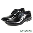 【GREEN PHOENIX 波兒德】男 紳士鞋 商務皮鞋 學生鞋 新郎鞋 德比鞋 素食皮鞋 綁帶(黑色)