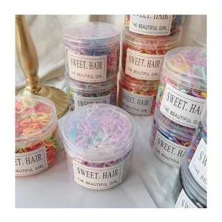 【HERA 赫拉】少女系加厚特大橡皮筋髮圈500入盒 H111030302(髮飾 髮圈)