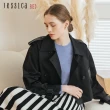 【Jessica Red】時尚帥氣百搭肩章短版風衣外套R35010（黑）