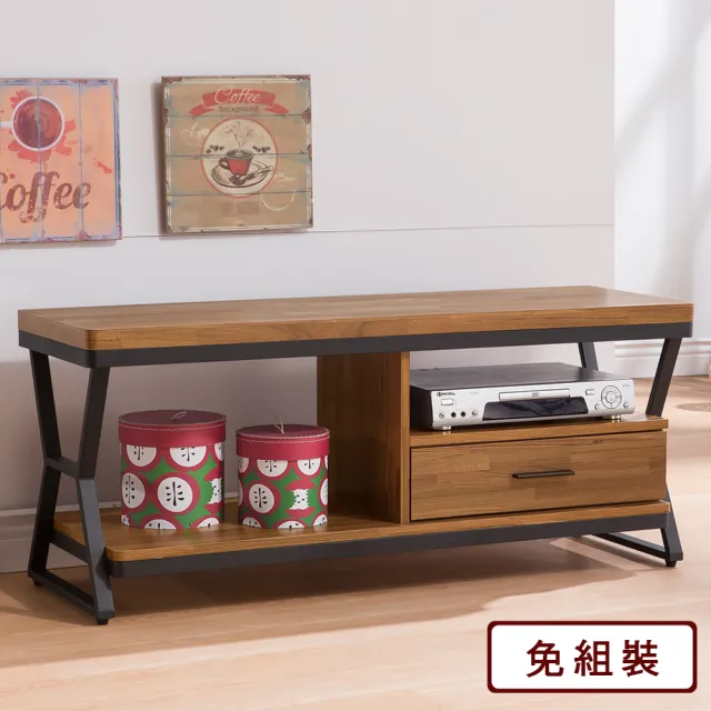 【Homelike】喜家居工業風4尺電視櫃(1658)