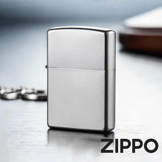 【Zippo官方直營】經典磨砂防風打火機+贈專用油(美國防風打火機)