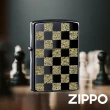 【Zippo官方直營】西洋棋盤-黑銀+亮金-防風打火機(美國防風打火機)