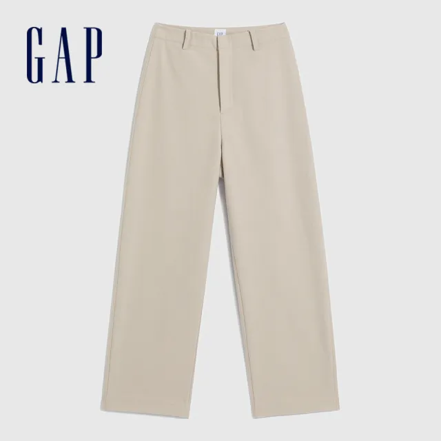 【GAP】女裝 刷毛西裝褲-米色(841296)