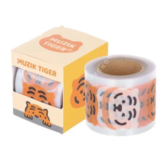 【小禮堂】MUZIK TIGER 無業老虎 盒裝紙膠帶貼紙 160枚入 - 動作款(平輸品)