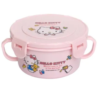 【小禮堂】Sanrio 三麗鷗 不鏽鋼雙耳隔熱碗 HELLO KITTY 布丁狗(平輸品) 凱蒂貓