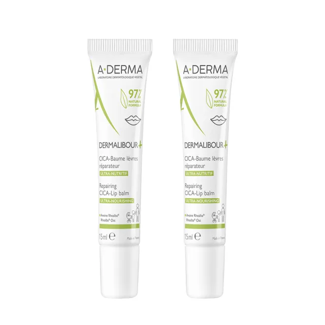 【A-DERMA 艾芙美】新葉全效保護護唇霜15ml(二入組)