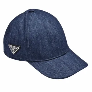 【PRADA 普拉達】經典側邊品牌LOGO牛仔棒球帽(藍2HC274-AJ6-BLUE)