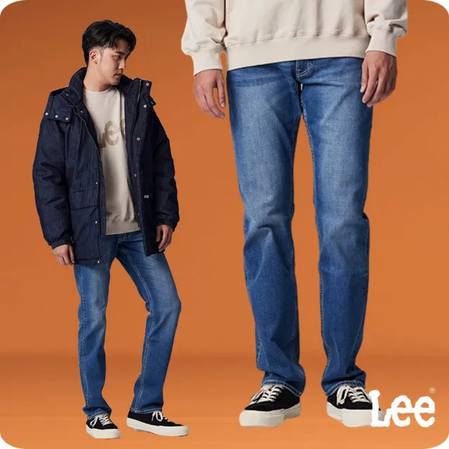 【Lee】男裝 牛仔褲 / 726 中腰標準直筒 中藍洗水(LB317077662)