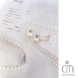 【City Diamond 引雅】『海洋之淚』18K日本AKOYA珍珠海藍寶黃K金造型長掛耳環(東京Yuki系列)