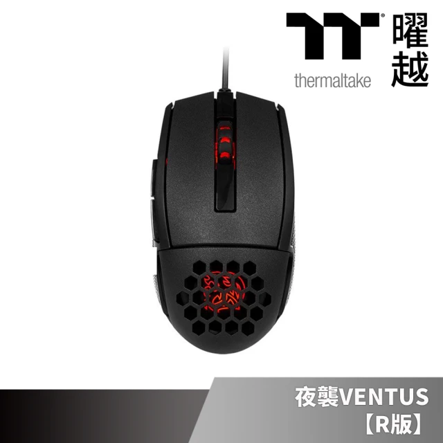 Thermaltake 曜越 曜越 夜襲VENTUS R版 光學電競滑鼠 巨集鍵功能 贈鎖護者鼠線夾