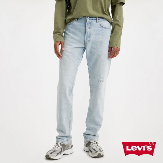 LEVIS 男款 501 54復古合身直筒牛仔褲 / 精工深藍染作舊刷白人氣新品 A4677-0017