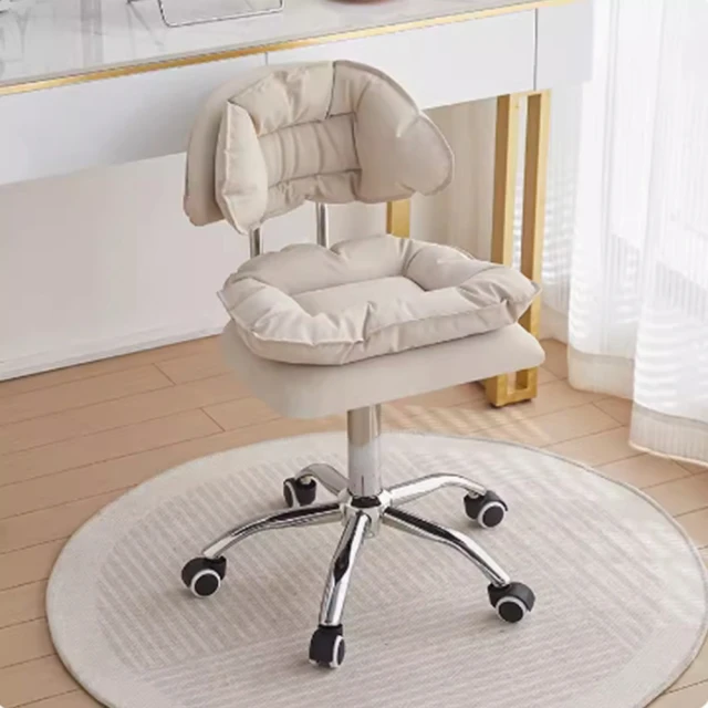 E家工廠 梳妝椅 辦公椅 椅子 書桌椅 升降椅 辦公椅子(390-HB梳妝椅（白色）)