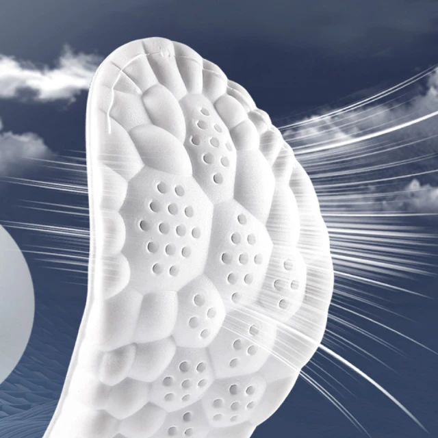 RUN 買6贈1 太空零重力3D人體工學鞋墊(久站鞋墊 除臭