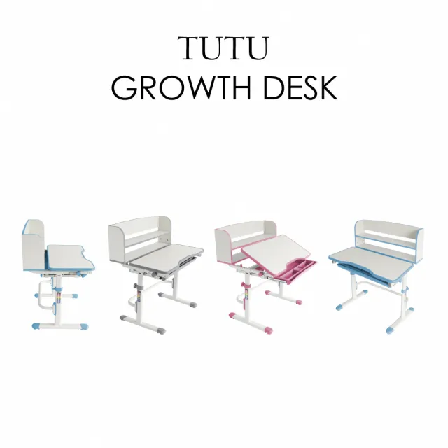【E-home】TUTU圖圖書架單抽兒童升降成長桌-寬78cm 3色可選(兒童書桌 升降桌 書桌)