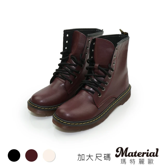 MATERIAL 瑪特麗歐MATERIAL 瑪特麗歐 女鞋 中筒靴 MIT加大尺碼8孔個性中筒靴 TG50204(中筒靴)