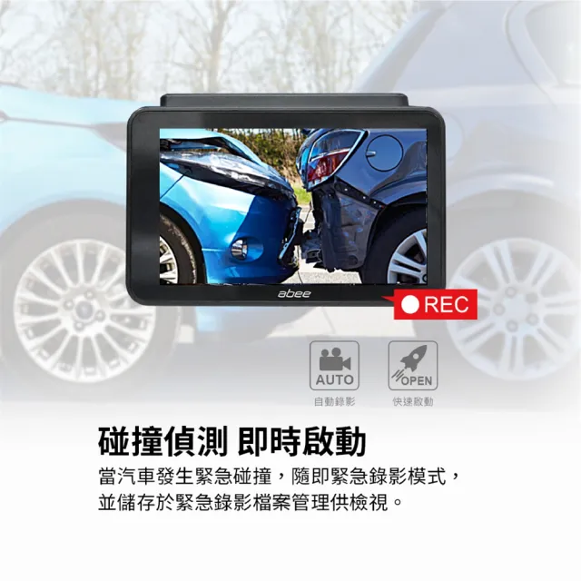 【Abee 快譯通】V81gh 前後2K HDR WIFI GPS 科技執法 TS碼流 雙鏡頭 行車記錄器(贈128G記憶卡+專用電力線)