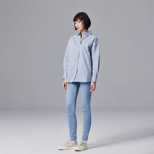 【Lee】出清品-女裝 牛仔褲 / 418 中腰合身窄管 淺藍洗水(LL220323212)