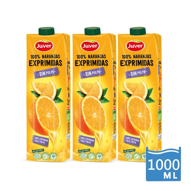 即期品【Juver】西班牙茱兒NFC非濃縮還原柳橙汁1LX3