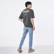 【5th STREET】男裝寬版胸前口袋繡花短袖T恤-灰綠