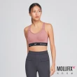【Mollifix 瑪莉菲絲】高強度下擺織帶肩可調運動內衣、瑜珈服、無鋼圈、開運內衣(乾燥玫瑰)