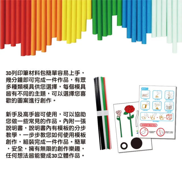 【T&U 泰允創意】3D列印筆材料包–藝術花瓶書籤(DIY 手作 兒童玩具 3D)
