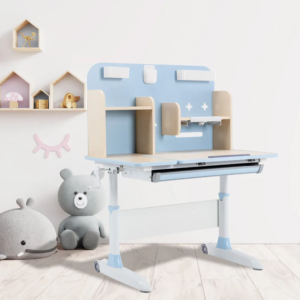 【E-home】NUNU努努多功能可升降兒童成長桌-寬100cm 2色可選(兒童書桌 升降桌 工作桌 學習桌)