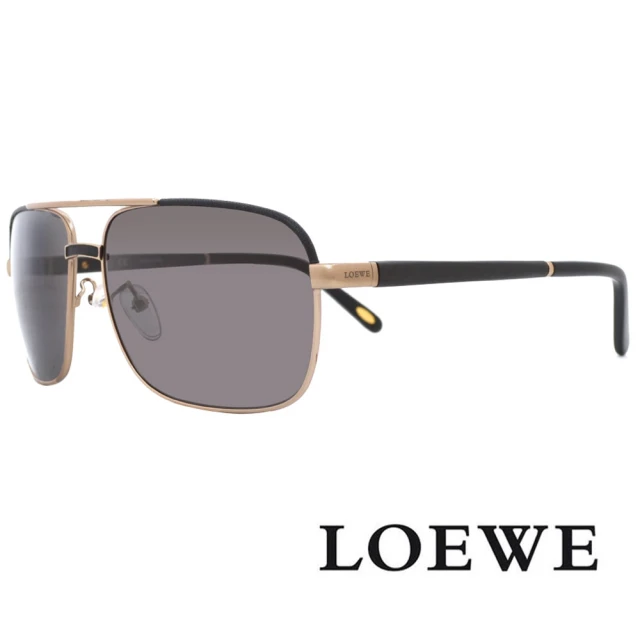 LOEWE 羅威 經典扣環顯小臉款太陽眼鏡(深紫/白 SLW