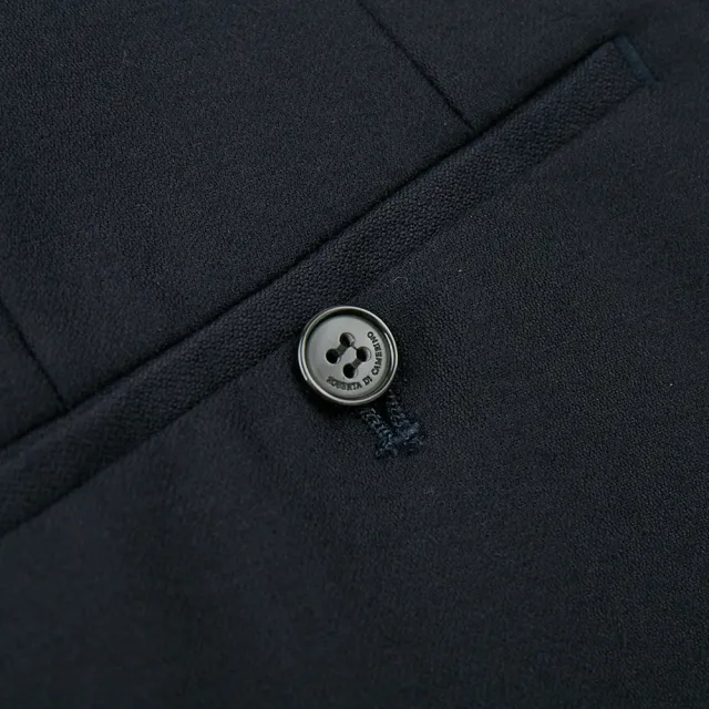 【ROBERTA 諾貝達】男裝 基本款 修飾身形 純羊毛西褲 平口(黑色)