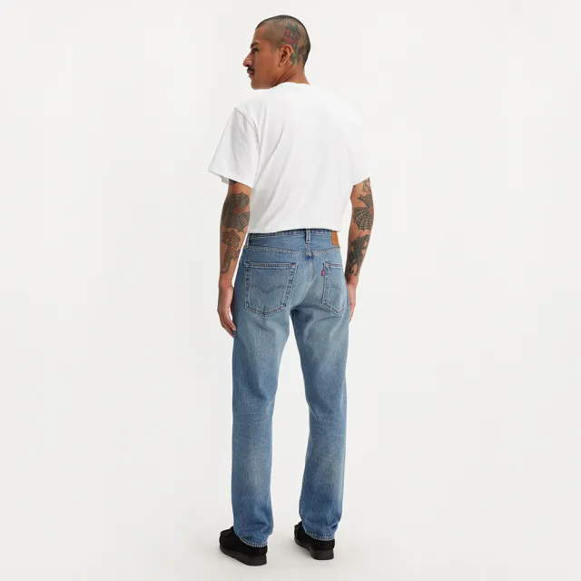 【LEVIS 官方旗艦】男款 經典501直筒牛仔褲 / 淺藍水洗刷白 人氣新品 00501-3498