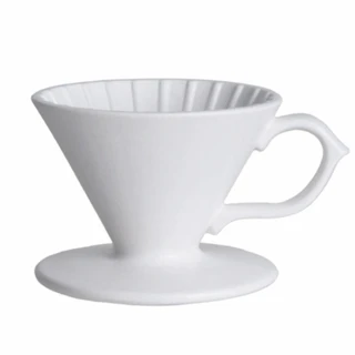 【Tiamo】手作陶瓷濾杯V01 - 白色(HG5539W)