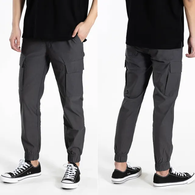 【Last Taiwan Jeans】超彈力機能布料 側袋束口工作褲﹝4色﹞(黑、軍綠、鐵灰、墨綠)