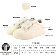 【TOPU ONE】21.5-24.5cm童鞋 韓式寬版綁帶厚底休閒鞋(白&奶茶色)