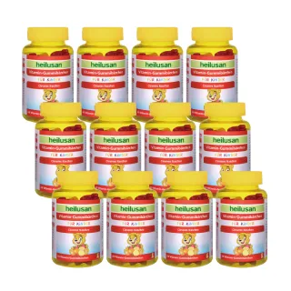 【Heilusan 好立善】維他命小熊軟糖60顆12入組(含水果濃縮汁.QQ口感.取代零食 維他命 C)