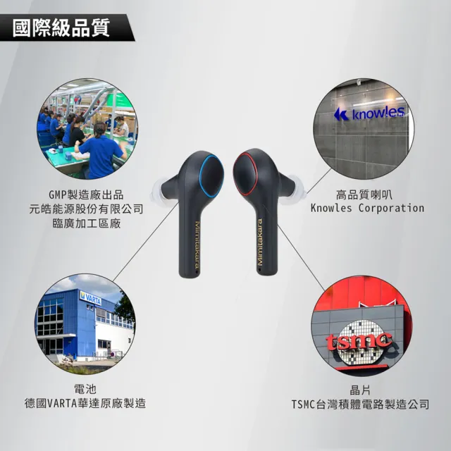 【Mimitakara 耳寶】數位助聽器 雙耳 黑色 時尚耳機 6ELA(通透模式 操作簡單)
