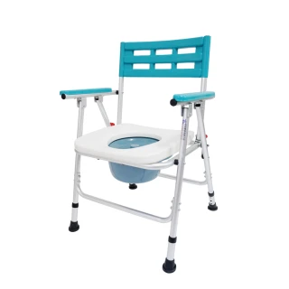 【恆伸醫療器材】ER-4523 鋁合金 無輪 收合式 便盆椅/洗澡椅(硬墊)