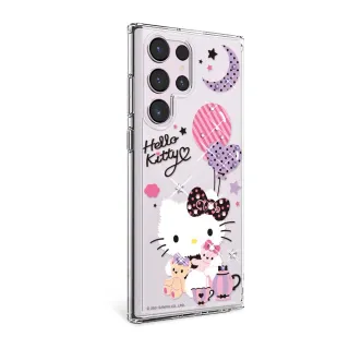 【apbs】三麗鷗 Samsung S25/S24/S23/S22系列 輕薄軍規防摔水晶彩鑽手機殼(凱蒂夜未眠)
