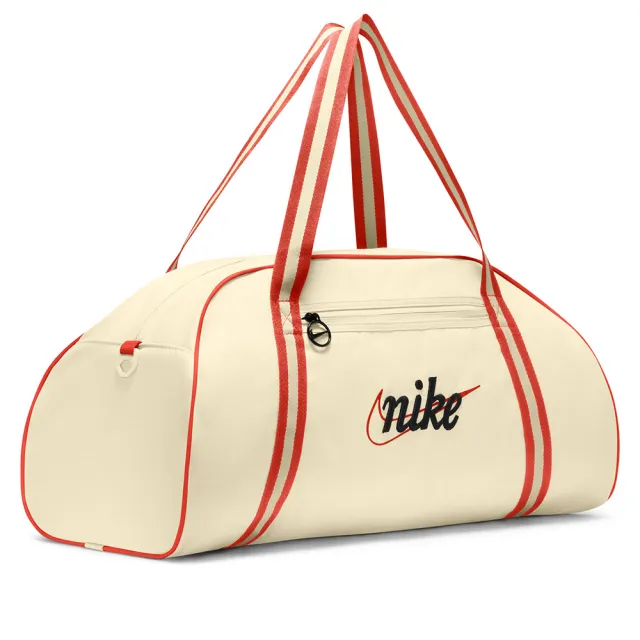 【NIKE 耐吉】手提包 健身包 運動包 旅行袋 W NK GYM CLUB - RETRO 米白 DH6863-113