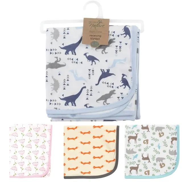 【Hudson Baby】Touched By Nature嬰兒有機棉包巾蓋毯(寶寶新生兒浴巾/哺乳巾/推車毯/蓋巾/彌月禮)