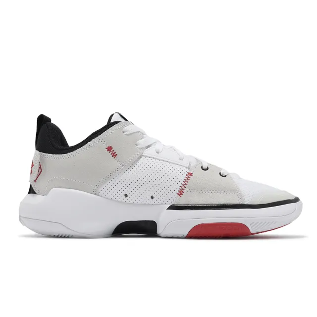 【NIKE 耐吉】籃球鞋 Jordan One Take 5 PF 男鞋 白 紅 氣墊 威少 忍者龜 麂皮 運動鞋(FD2336-106)
