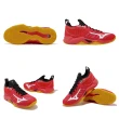 【MIZUNO 美津濃】排球鞋 Wave Dimension 男鞋 紅 橘 襪套式 緩衝 室內運動 運動鞋 美津濃(V1GA2240-02)