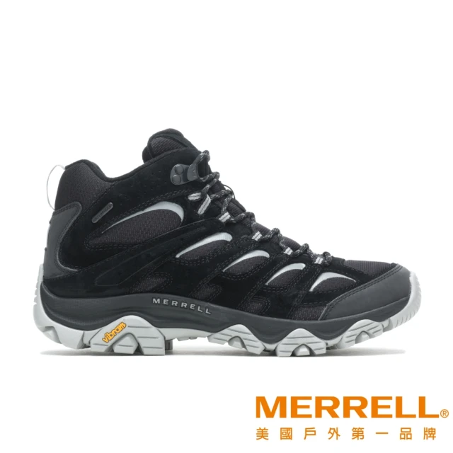 MERRELL MOAB 3 REFLECTIVE MID WP 防水中筒登山鞋 黑 男(ML036811)