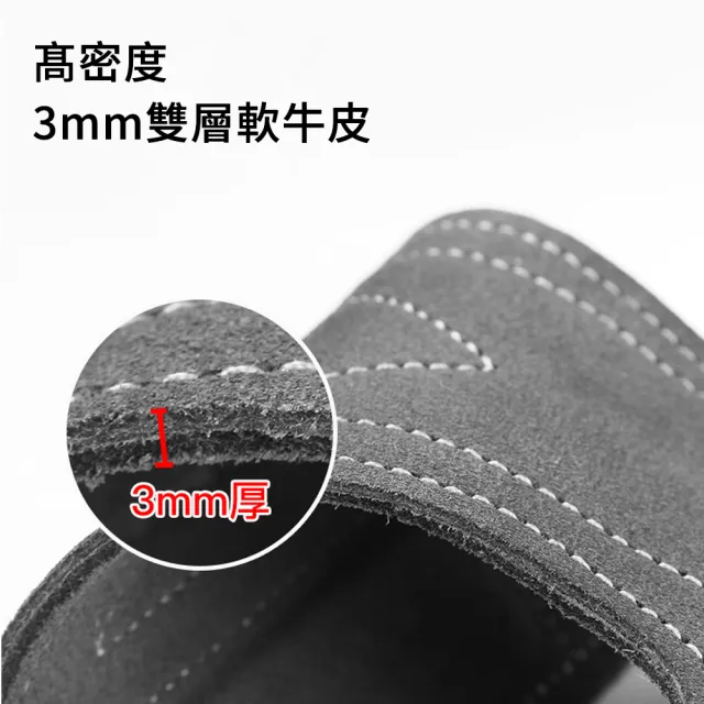 【AOAO】專業牛皮重訓拉力帶/健身手套(2入組-硬舉助力帶/護腕/防滑握力墊 不勒手/男女適用)